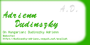 adrienn dudinszky business card